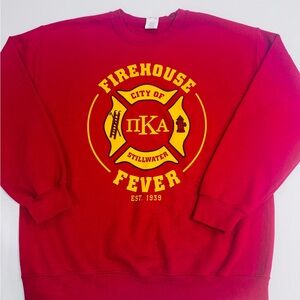 PKA Fraternity Crew Neck Sweatshirt, Burgandy and Yellow, Large, EUC